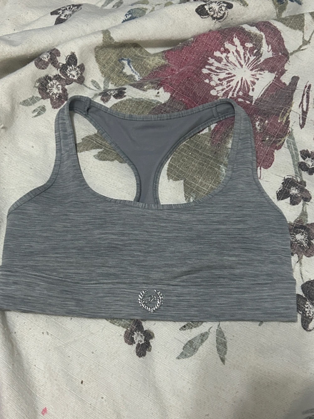 Victoria secret Pink: Women's Grey Racerback Sports Bra